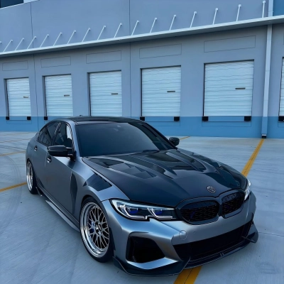 Matte Metallic Titanium Grey Car Vinyl Wrap PET 02