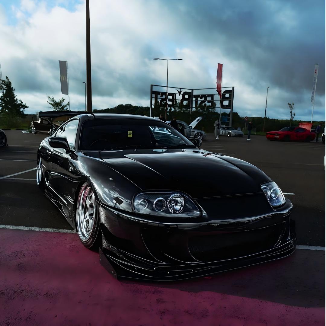 Gloss Metallic Tungsten Black Car Vinyl Wrap PET 