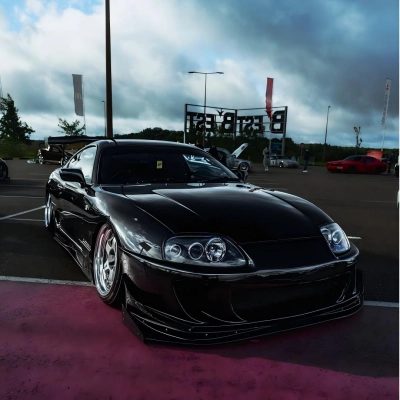 Gloss Metallic Tungsten Black Car Vinyl Wrap PET  02