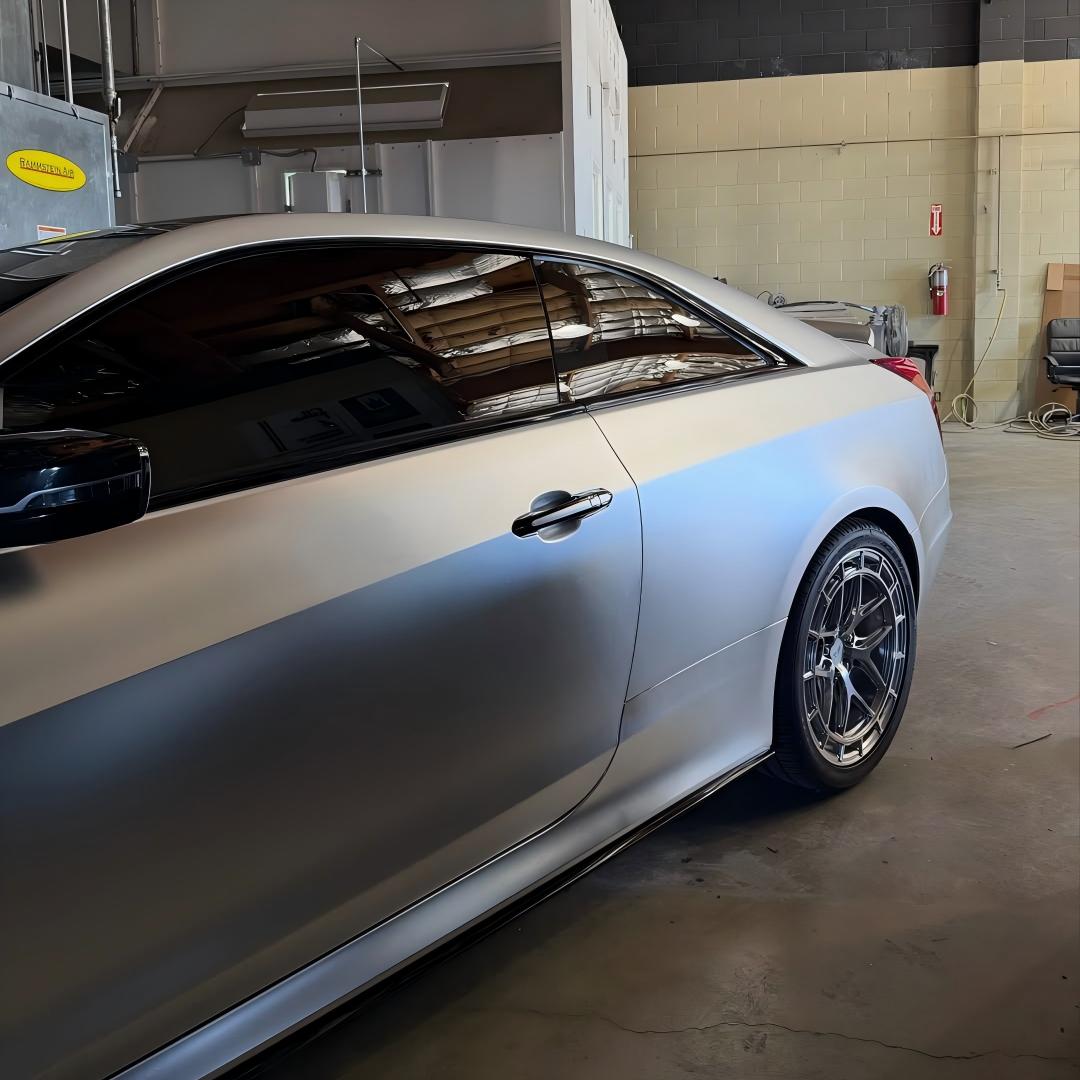 Satin Chrome Silver Car Vinyl Wrap