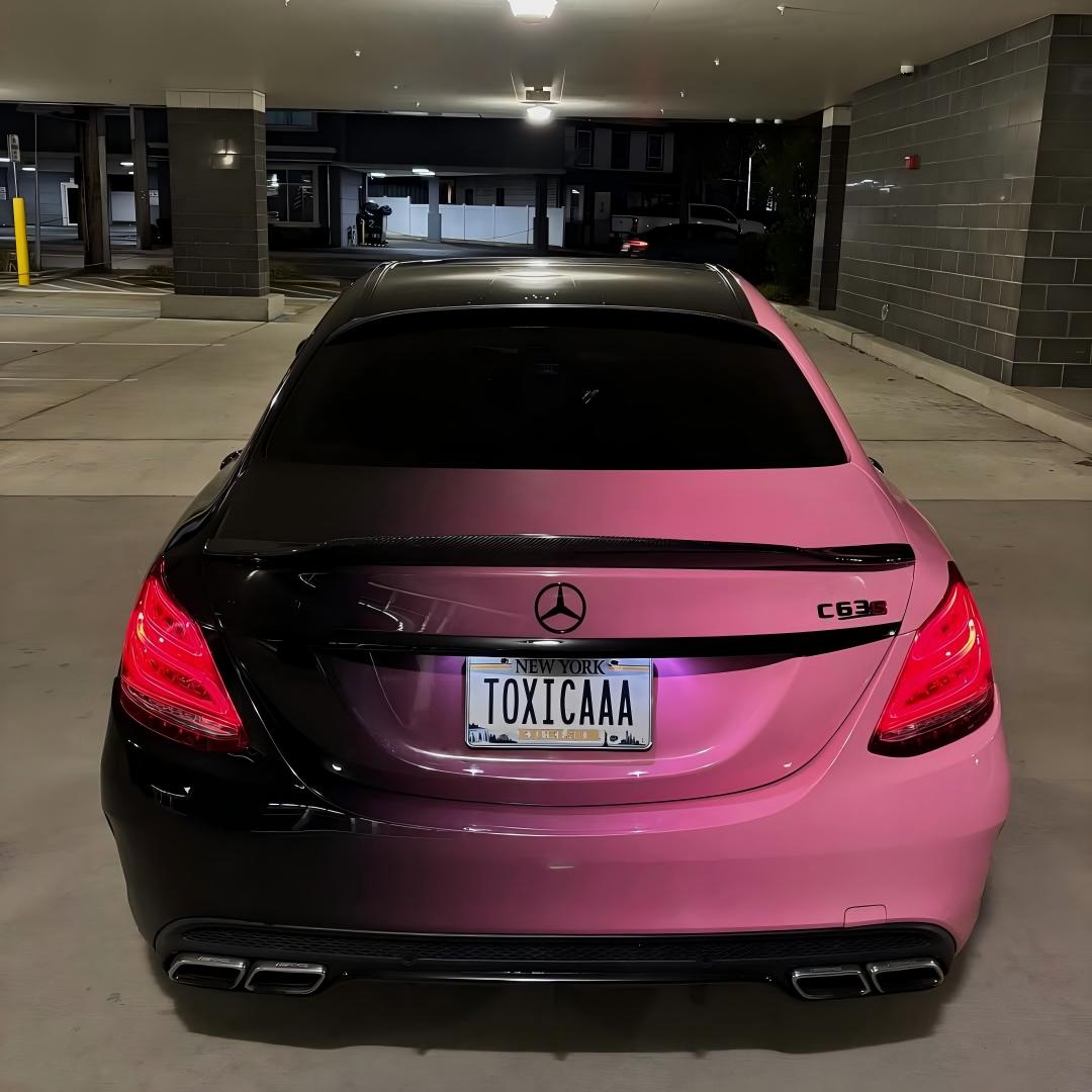 ALUKOVINYL Pink to Black Gradient Custom Printed Vinyl Wrap 