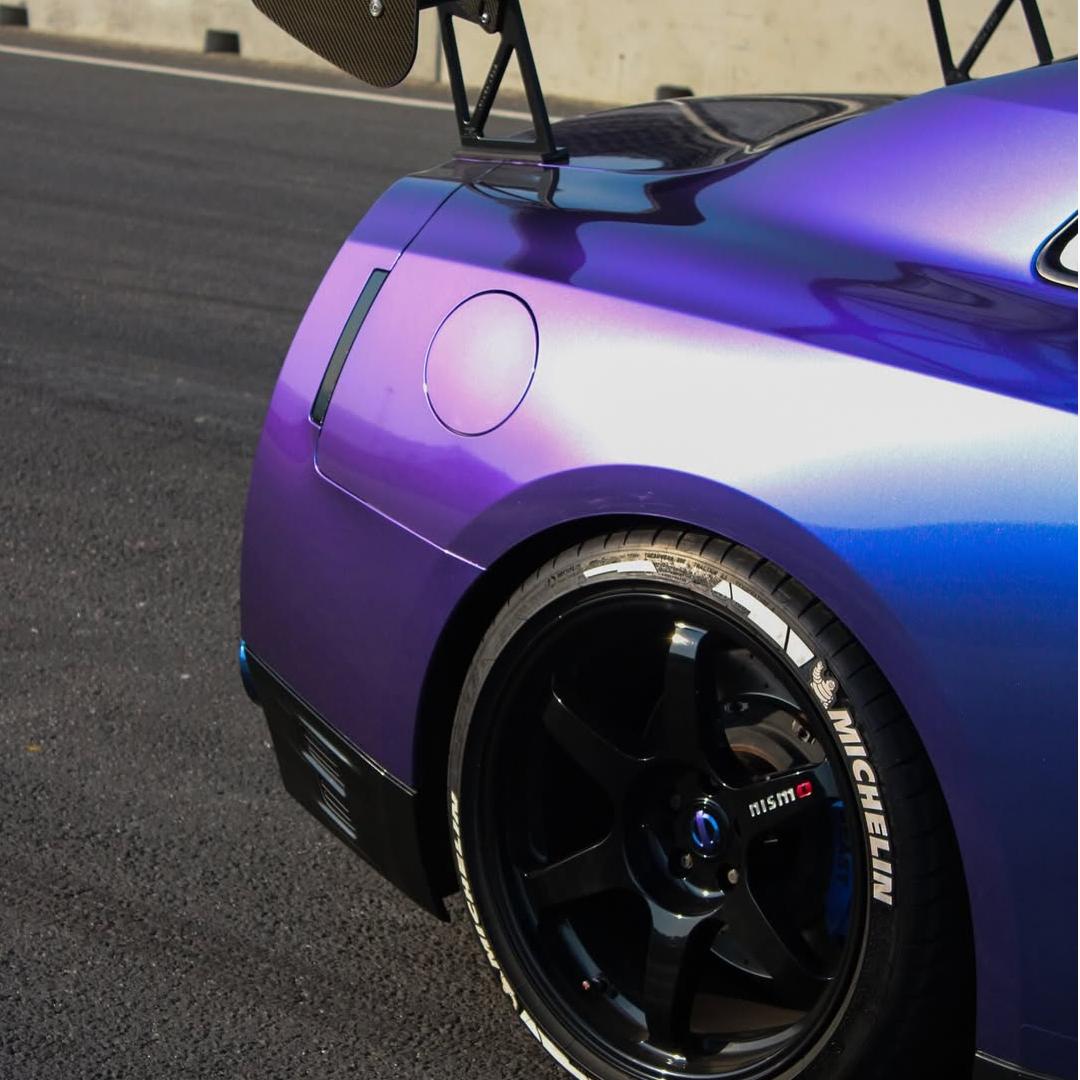 Gloss Chameleon Blue Purple Car Vinyl Wrap