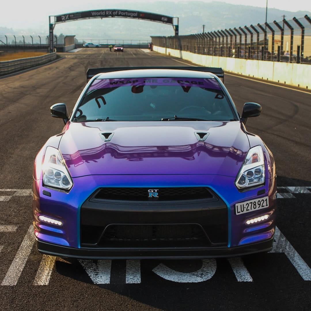 Gloss Chameleon Blue Purple Car Vinyl Wrap