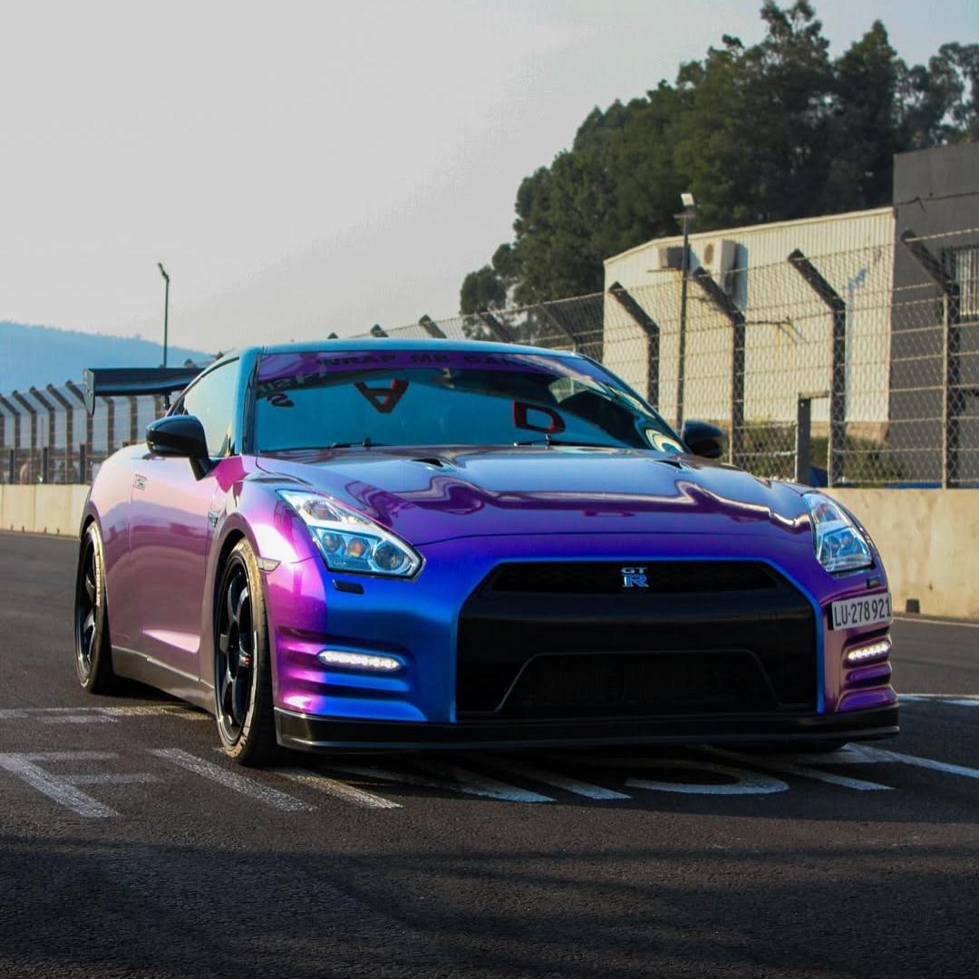 Gloss Chameleon Blue Purple Car Vinyl Wrap