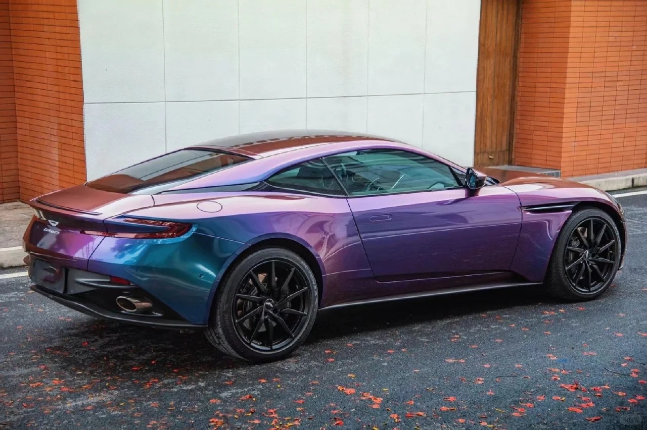 Gloss Metallic Chameleon Purple Blue Car Vinyl Wrap PET