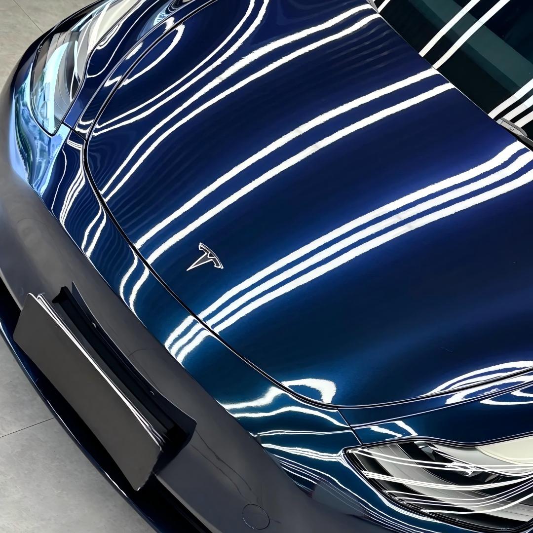 Gloss Metallic Midnight Blue Car Vinyl Wrap