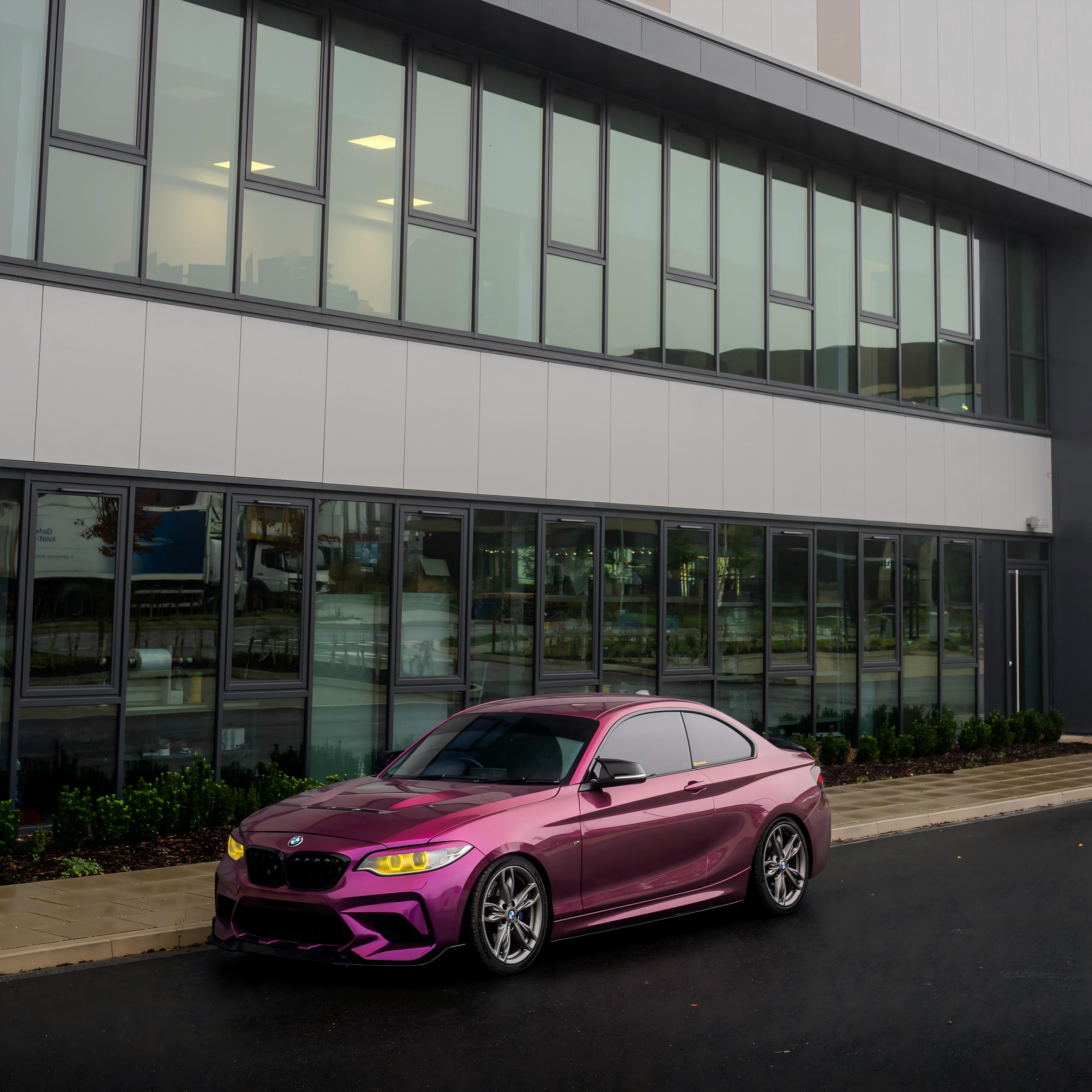 Super  Glossy Pearl Purple Car Vinyl Wrap PET
