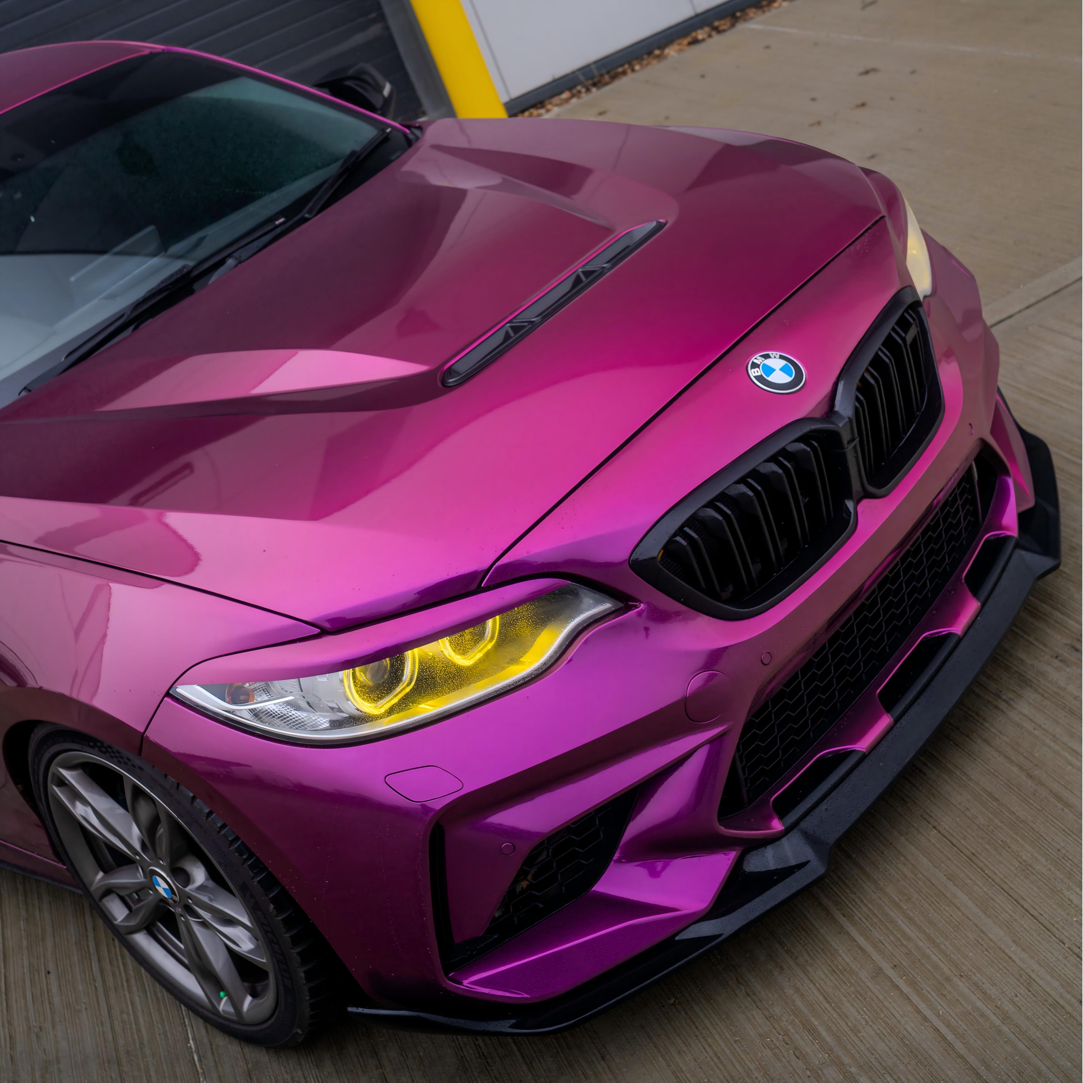 Super  Glossy Pearl Purple Car Vinyl Wrap PET
