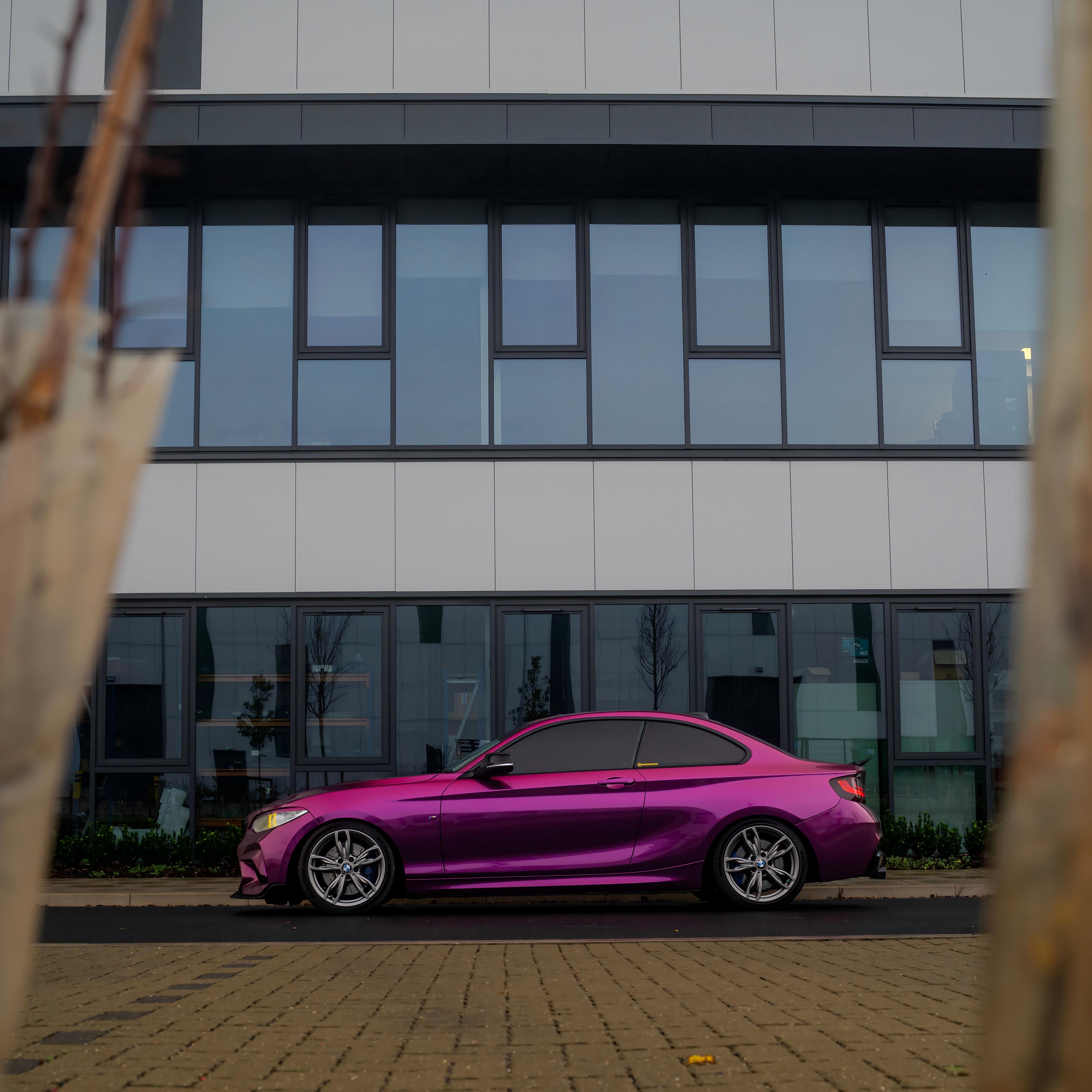 Super  Glossy Pearl Purple Car Vinyl Wrap PET