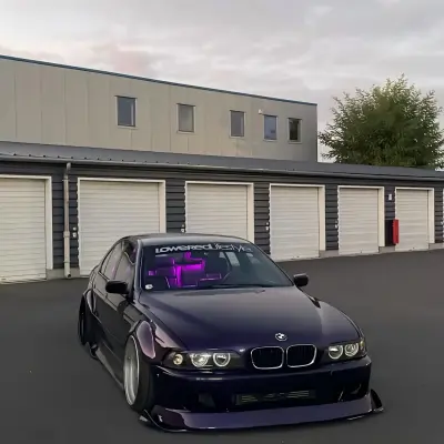 Gloss Metallic Midnight Purple Car Vinyl Wrap BMW PET 02