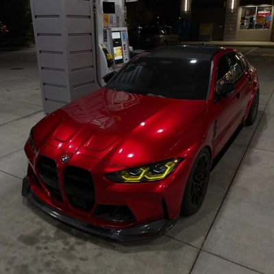 Gloss Metallic Liquid Ruby Red Car Vinyl Wrap PET 02