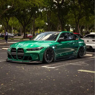 Best Gloss Metallic Isle Of Man Green Car Vinyl Wrap 02