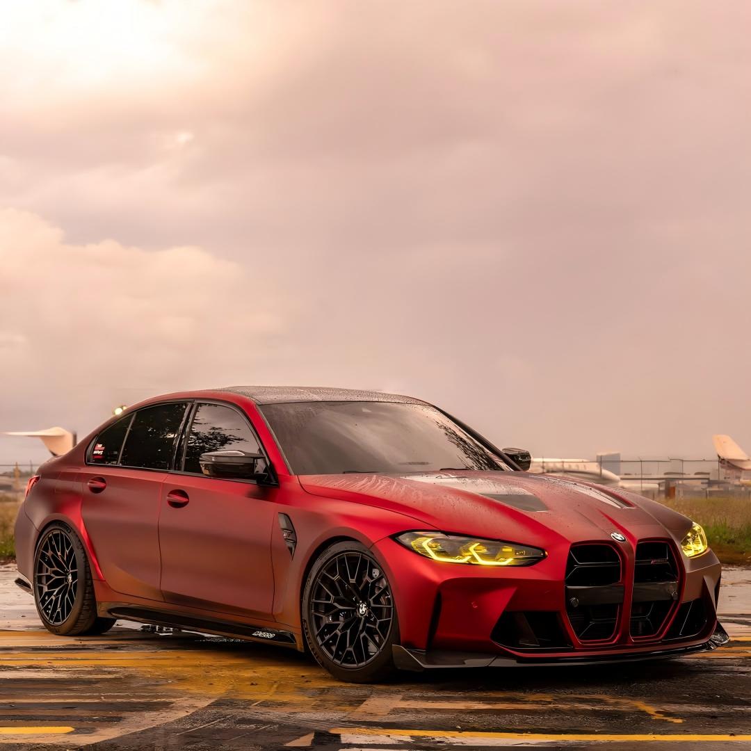 Satin Chrome Metallic Romanee Red Car Vinyl Wrap 