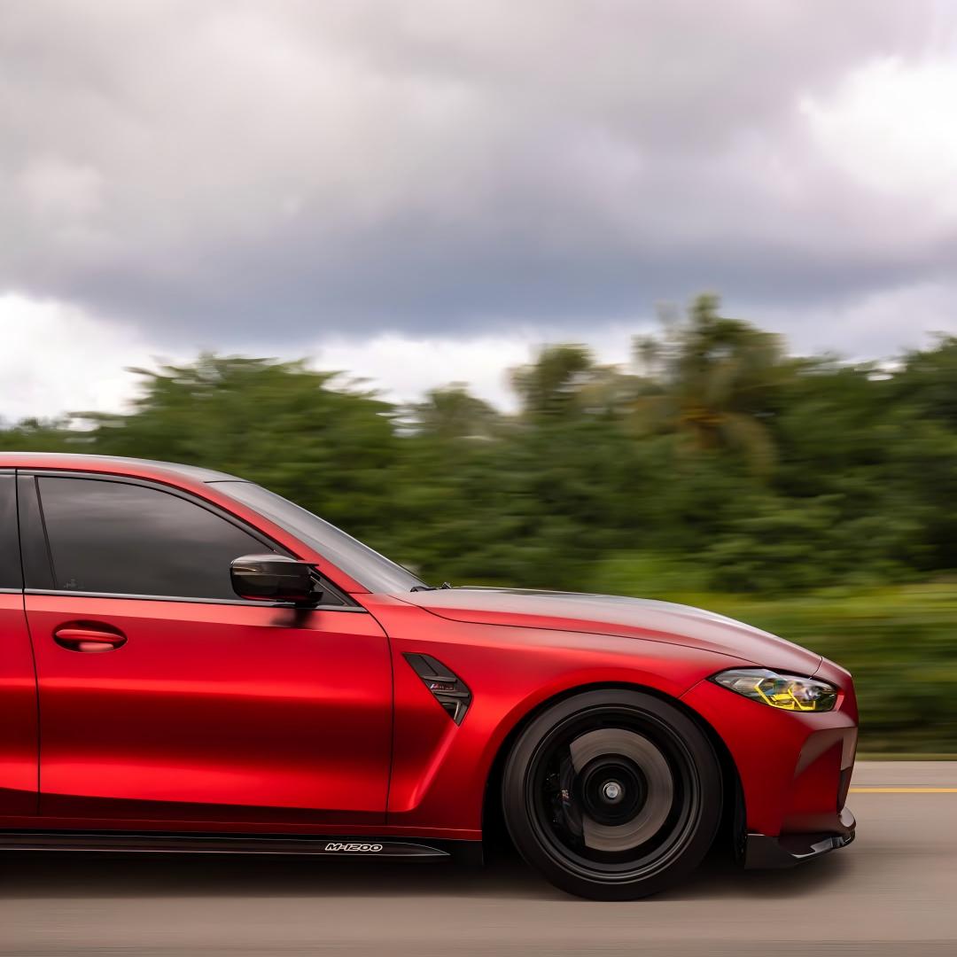 Satin Chrome Metallic Romanee Red Car Vinyl Wrap 