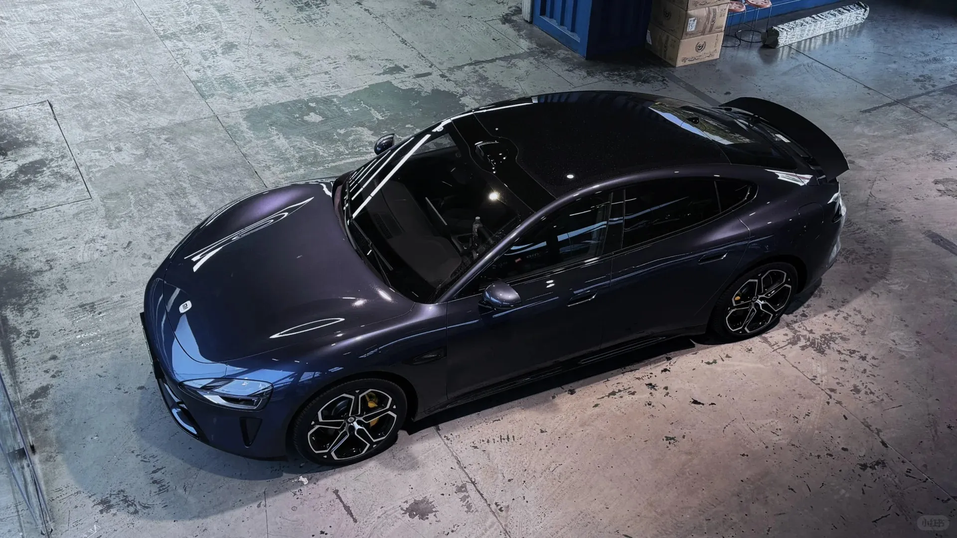  Grey Blue Car Vinyl Wrap