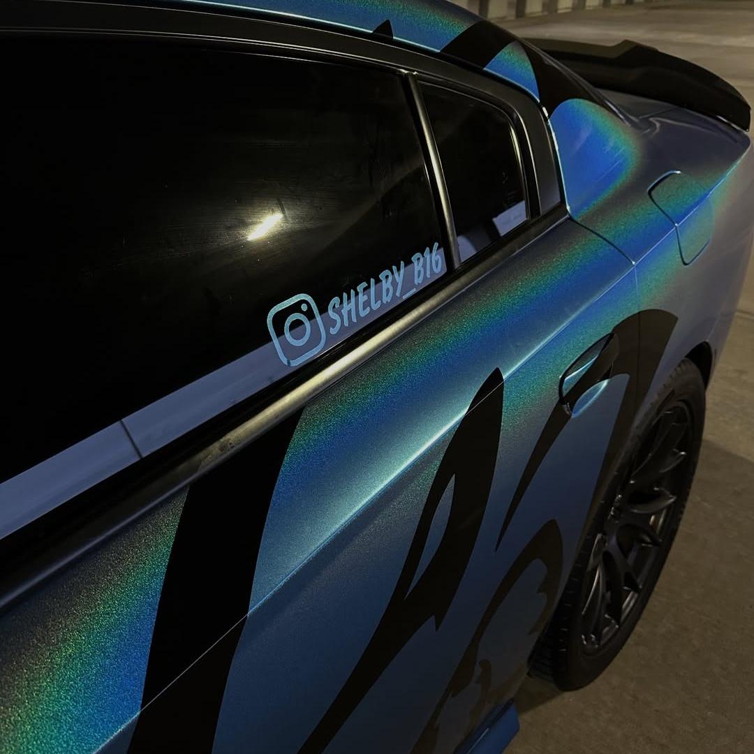 Gloss Metallic Rainbow Laser Blue Car Vinyl Wrap