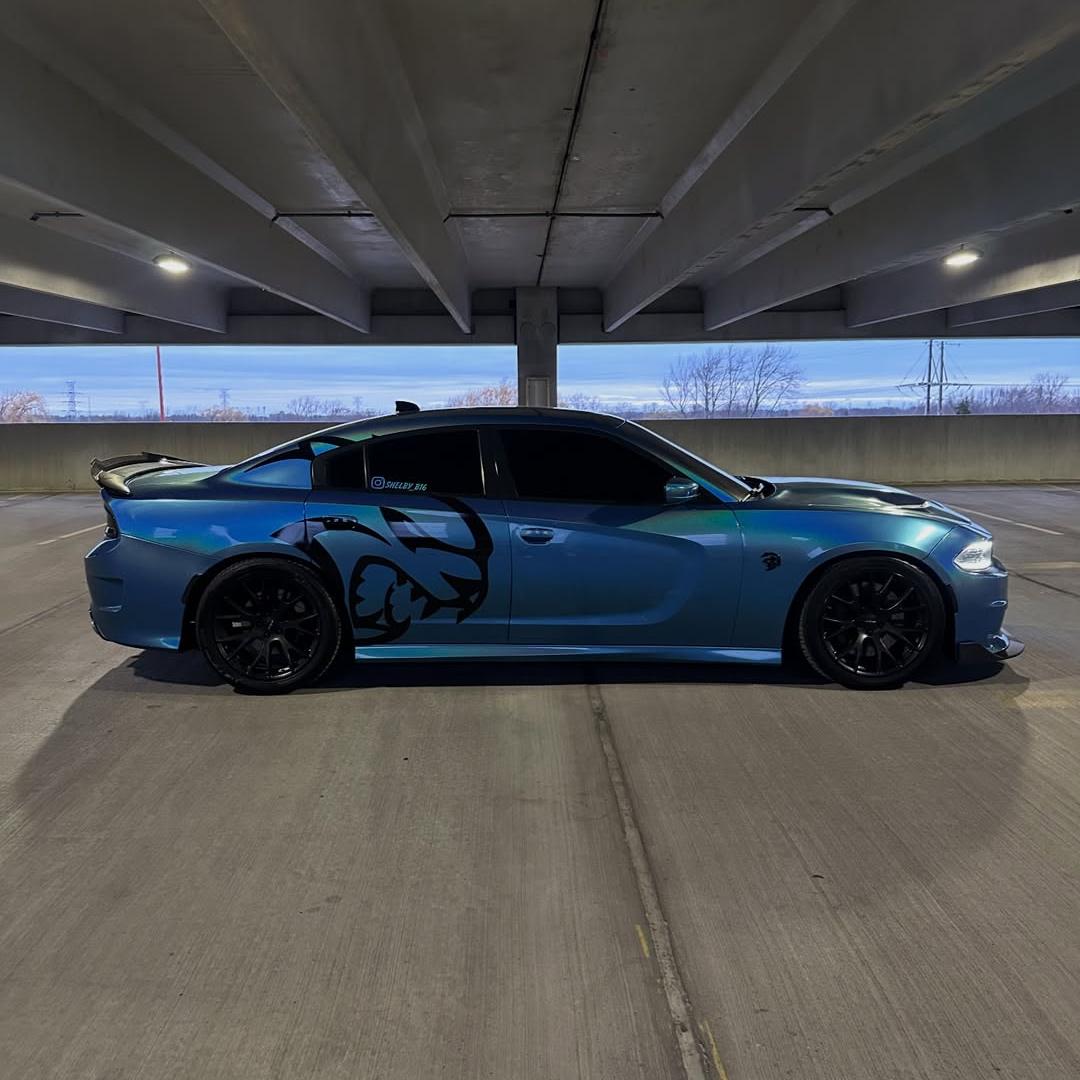 Gloss Metallic Rainbow Laser Blue Car Vinyl Wrap