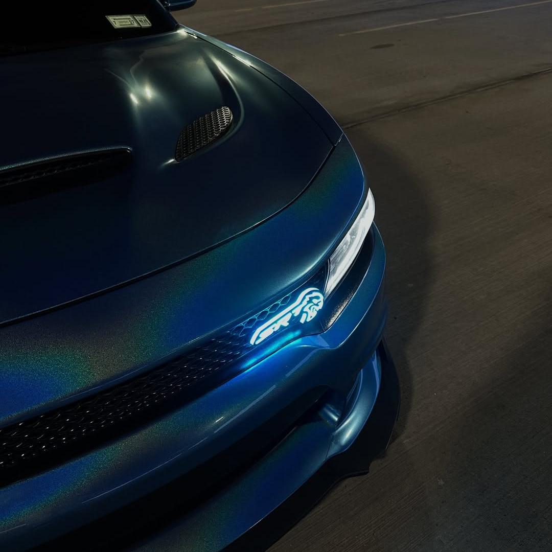 Gloss Metallic Rainbow Laser Blue Car Vinyl Wrap