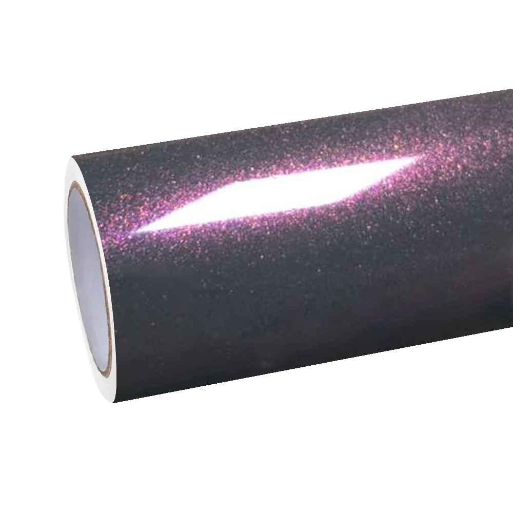 Gloss Metallic Sparkle Glitter Purple Car Vinyl Wrap PET