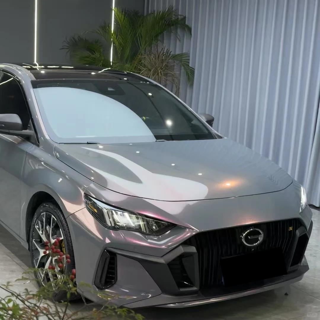 Gloss Metallic Sparkle Glitter Purple Car Vinyl Wrap PET