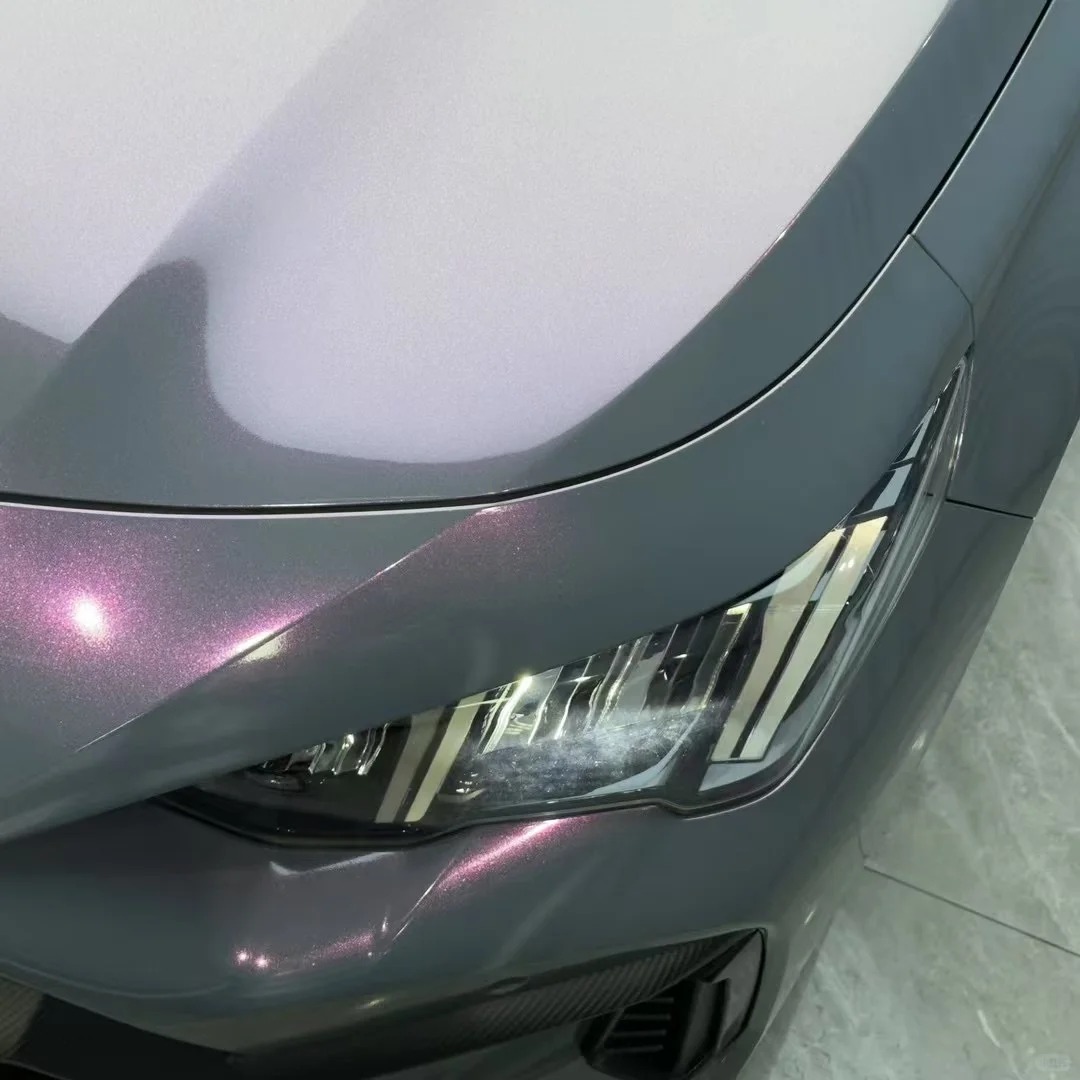 Gloss Metallic Sparkle Glitter Purple Car Vinyl Wrap PET