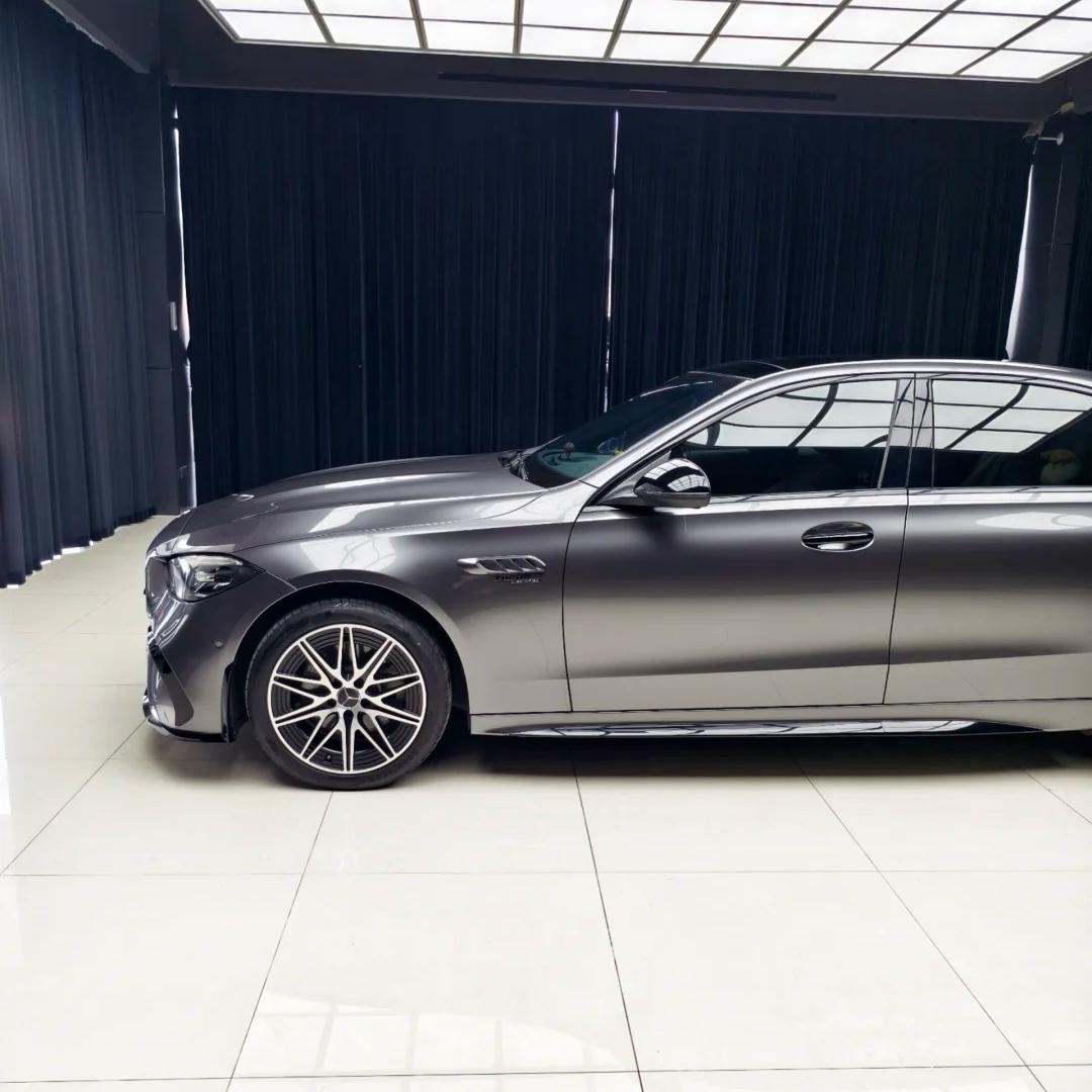 Gloss Metallic Liquid Agate Grey Car Vinyl Wrap PET