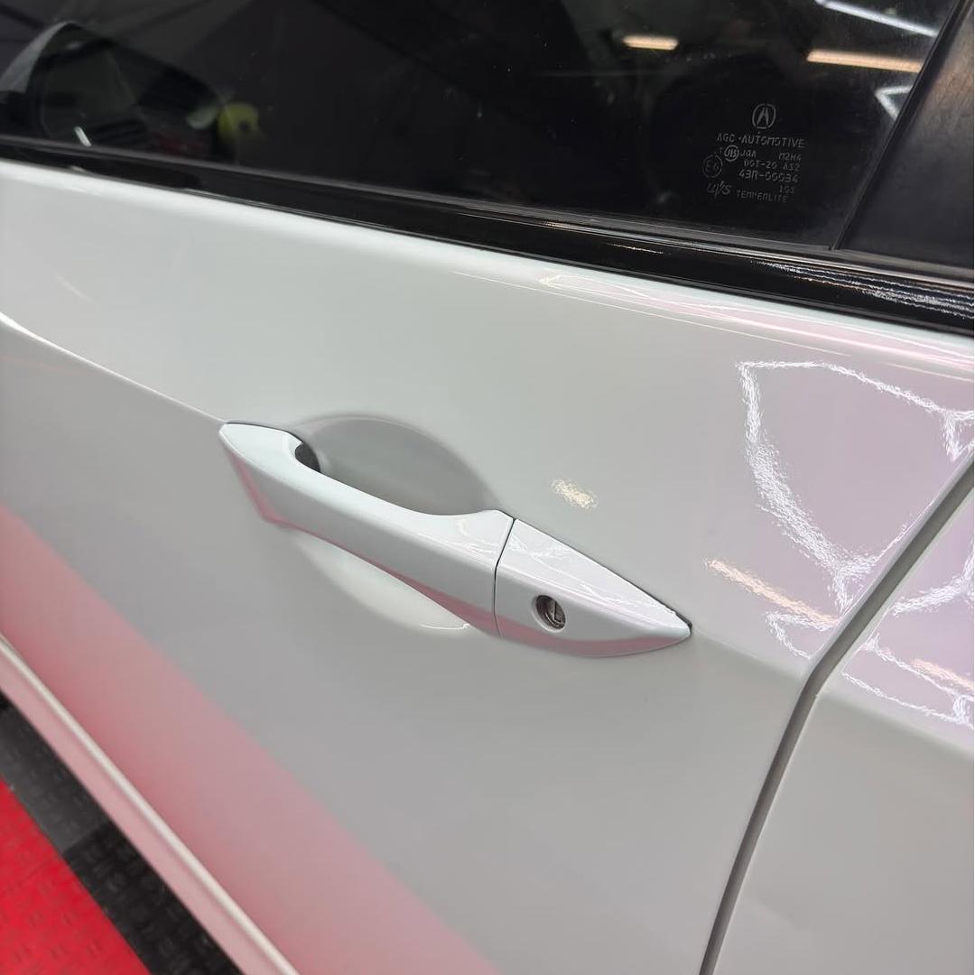 Gloss Metallic Chameleon Pearl Pink White Car Vinyl Wrap PET