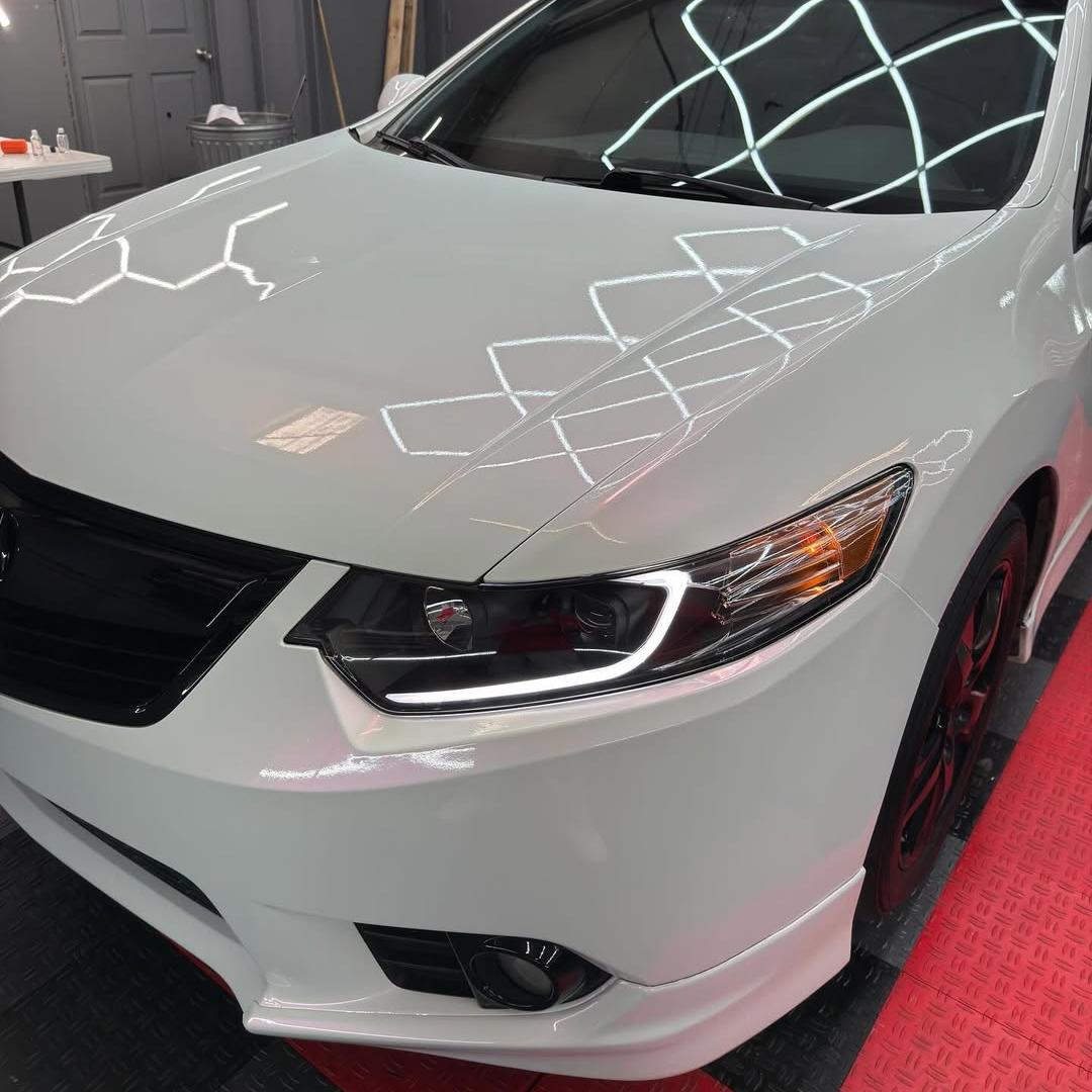 Gloss Metallic Chameleon Pearl Pink White Car Vinyl Wrap PET