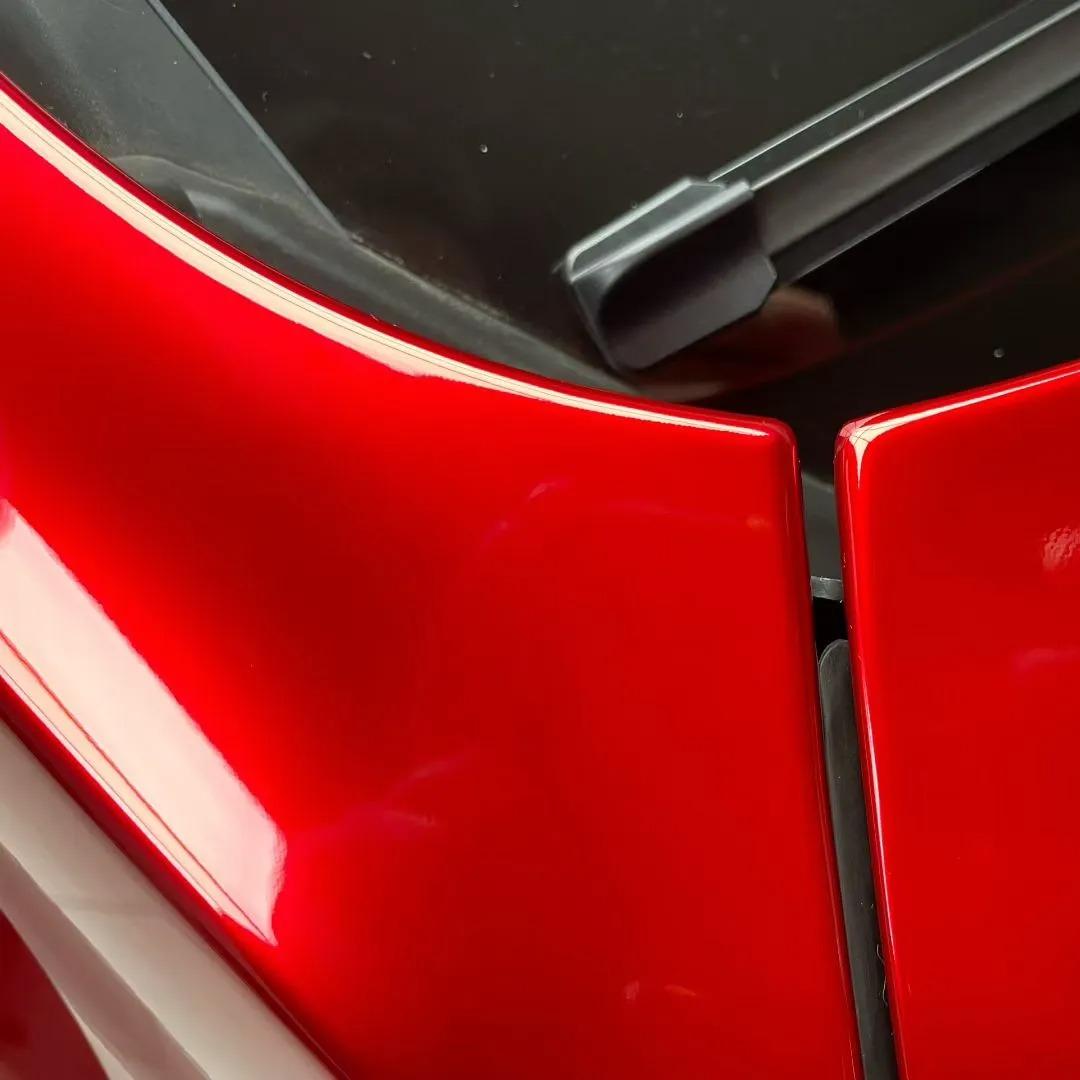 Gloss Metallic Cherry Red Car Vinyl Wrap PET