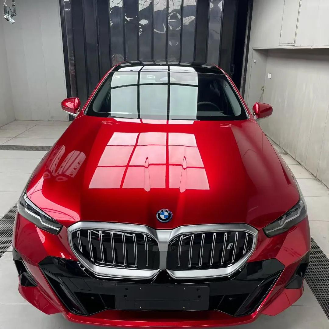 Gloss Metallic Cherry Red Car Vinyl Wrap PET