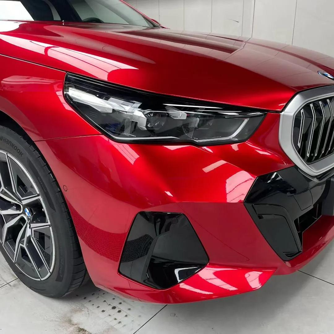 Gloss Metallic Cherry Red Car Vinyl Wrap PET