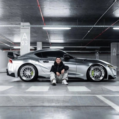 Matte Satin Chrome Silver Car Vinyl Wrap  02