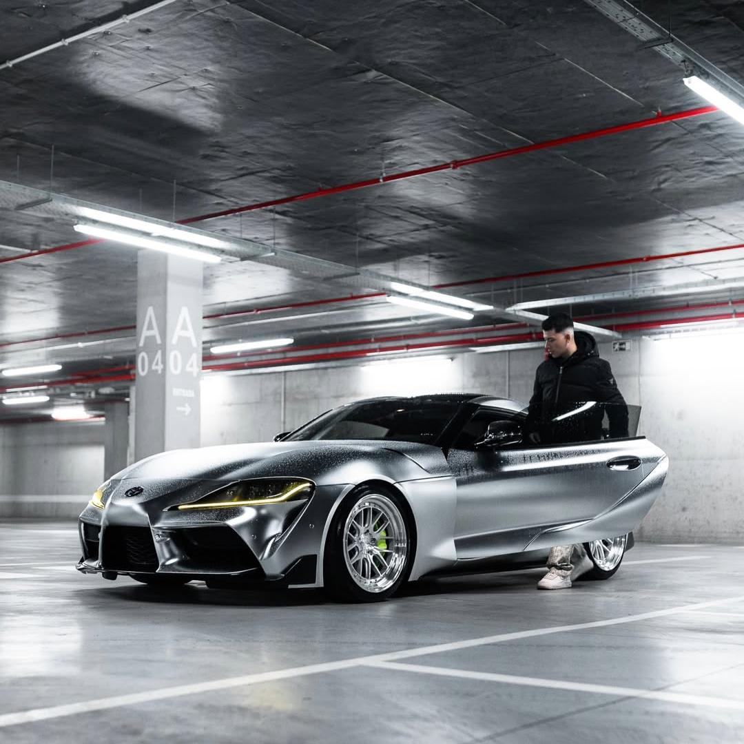 Matte Satin Chrome Silver Car Vinyl Wrap 