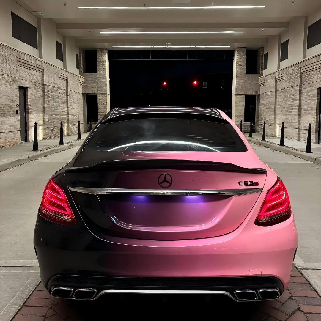 ALUKOVINYL Pink to Black Gradient Custom Printed Vinyl Wrap 
