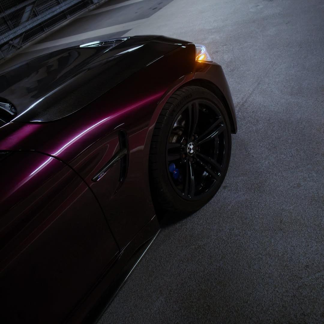 Gloss Metallic Plum Purple Car Vinyl Wrap PET