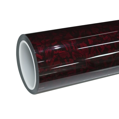 TPU Gloss Red Forged Carbon PPF Paint Protection Film  01