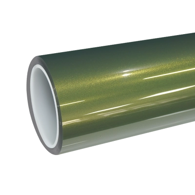 TPU Gloss Metallic Iridescent Emerald Green Colored PPF Paint Protection Film 01