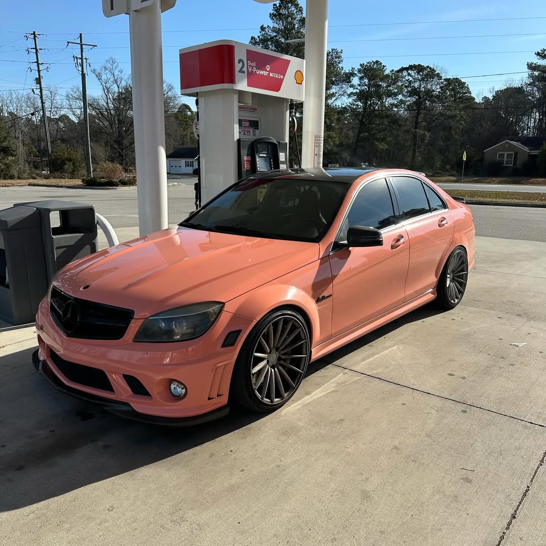 Gloss Salmon Pink Car Vinyl Wrap