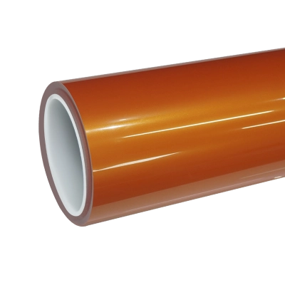 TPU Gloss Metallic Fiery Orange Colored PPF Paint Protection Film 01