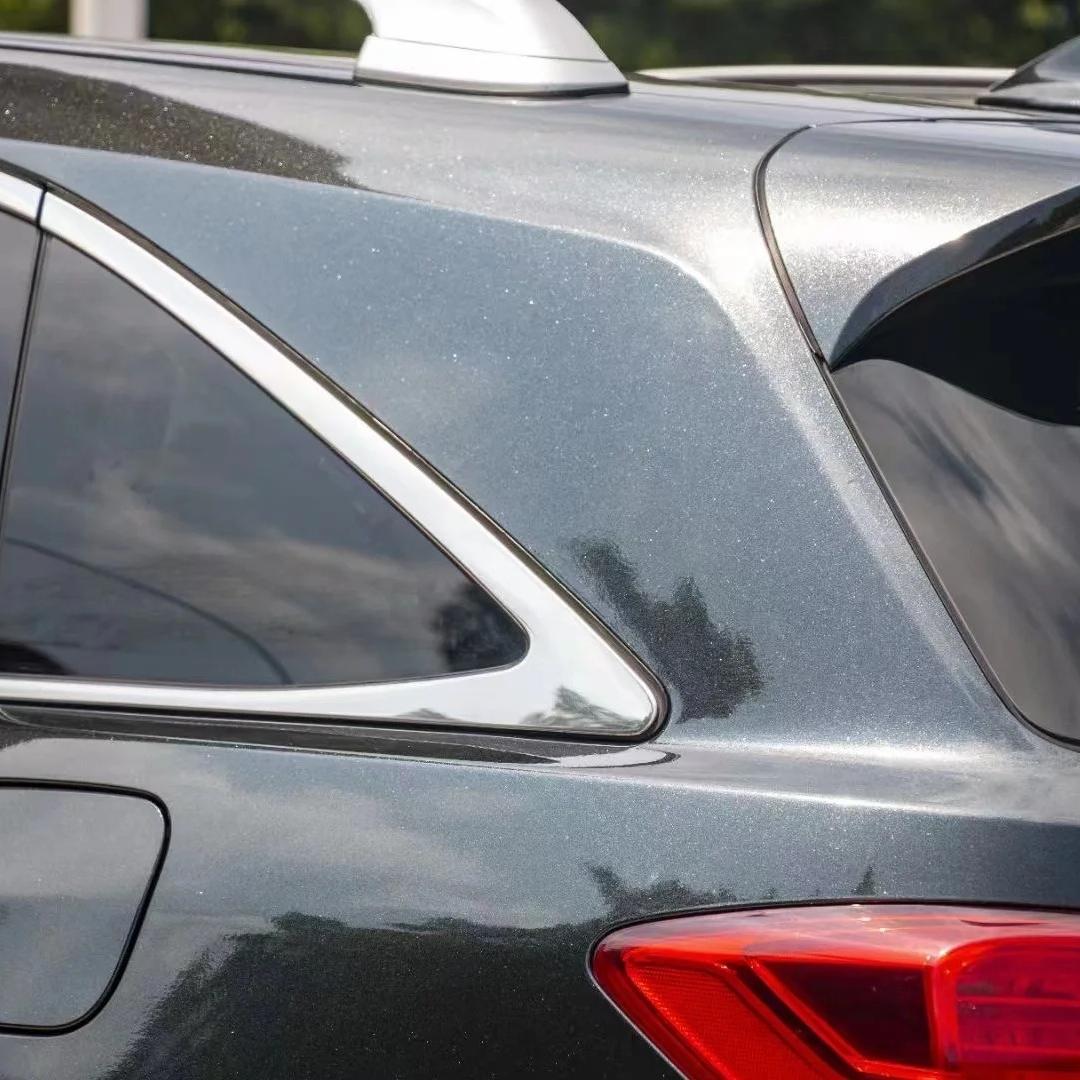 Gloss Metallic Glitter Black Car Vinyl Wrap PET