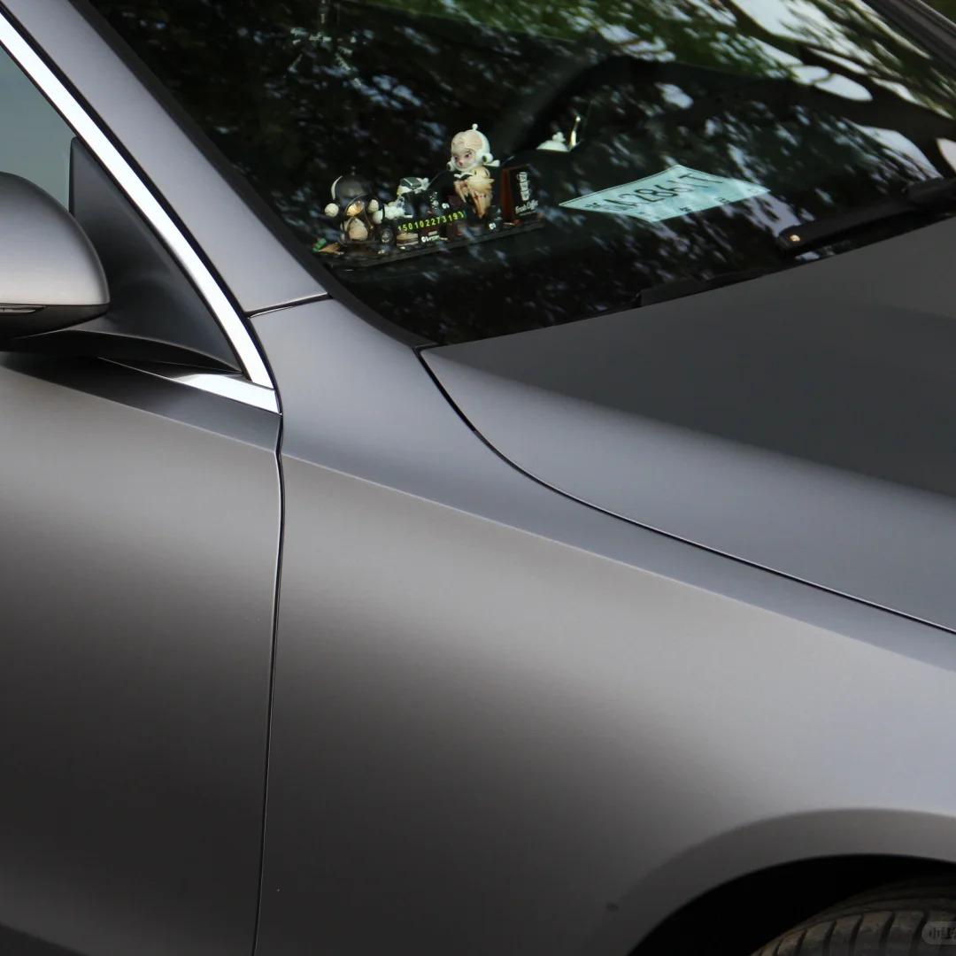 Matte Metallic Dark AMG Grey Car Vinyl Wrap PET