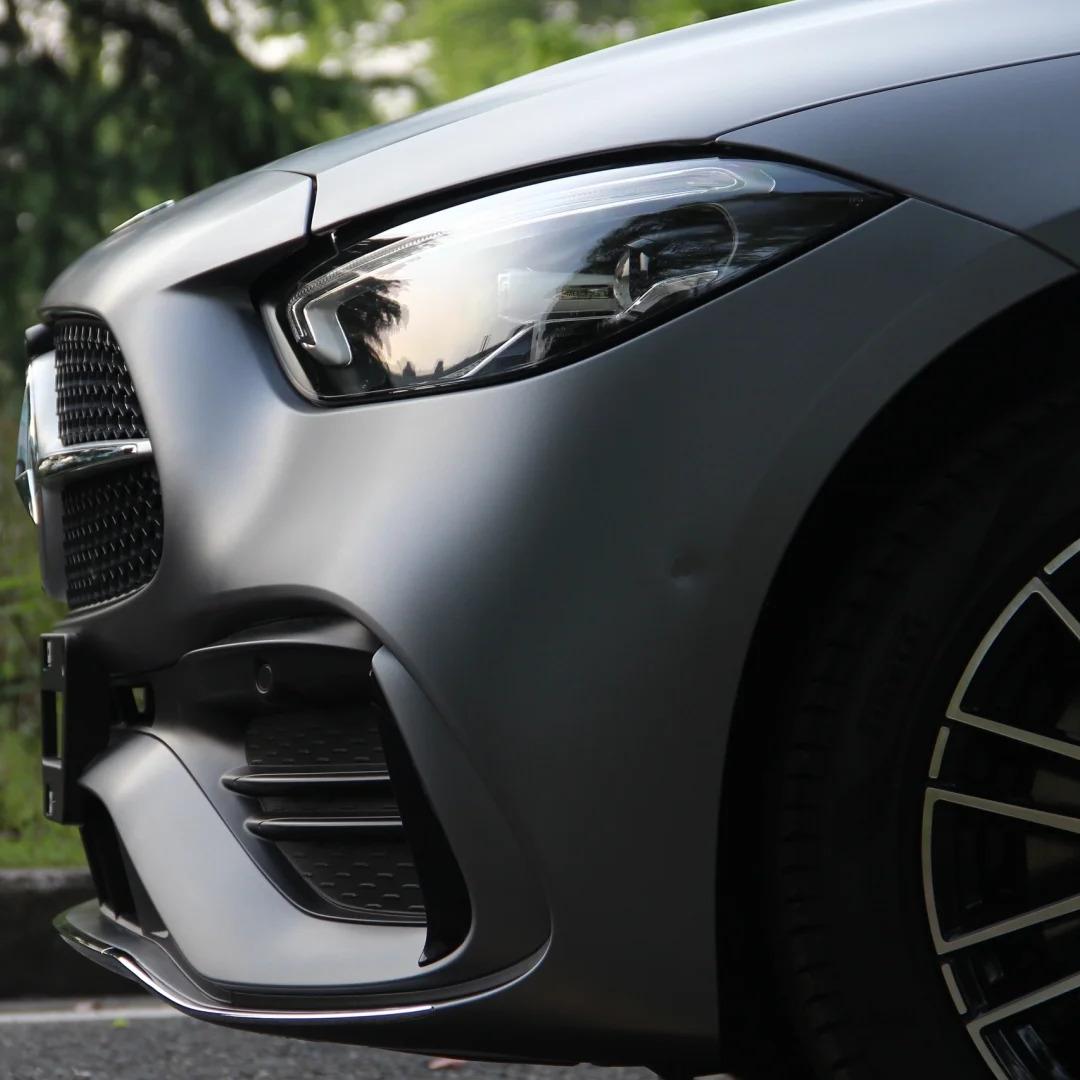 Matte Metallic Dark AMG Grey Car Vinyl Wrap PET