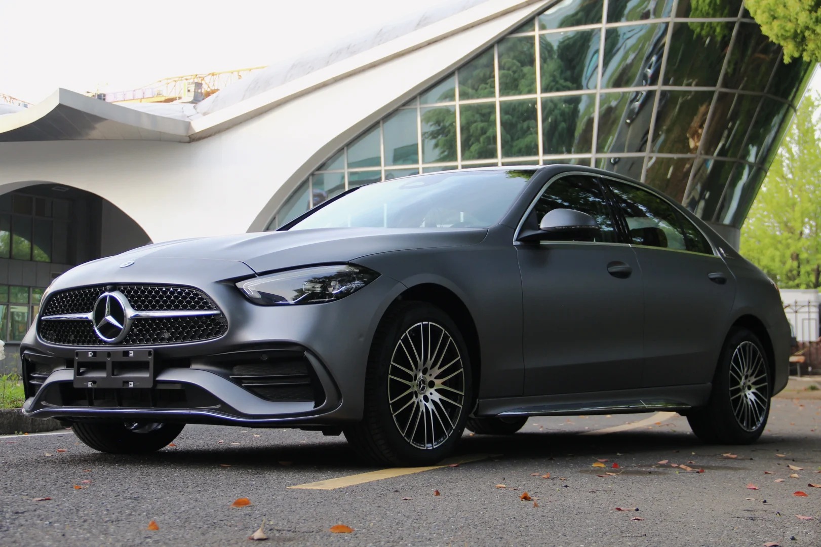 Matte Metallic Dark AMG Grey Car Vinyl Wrap PET