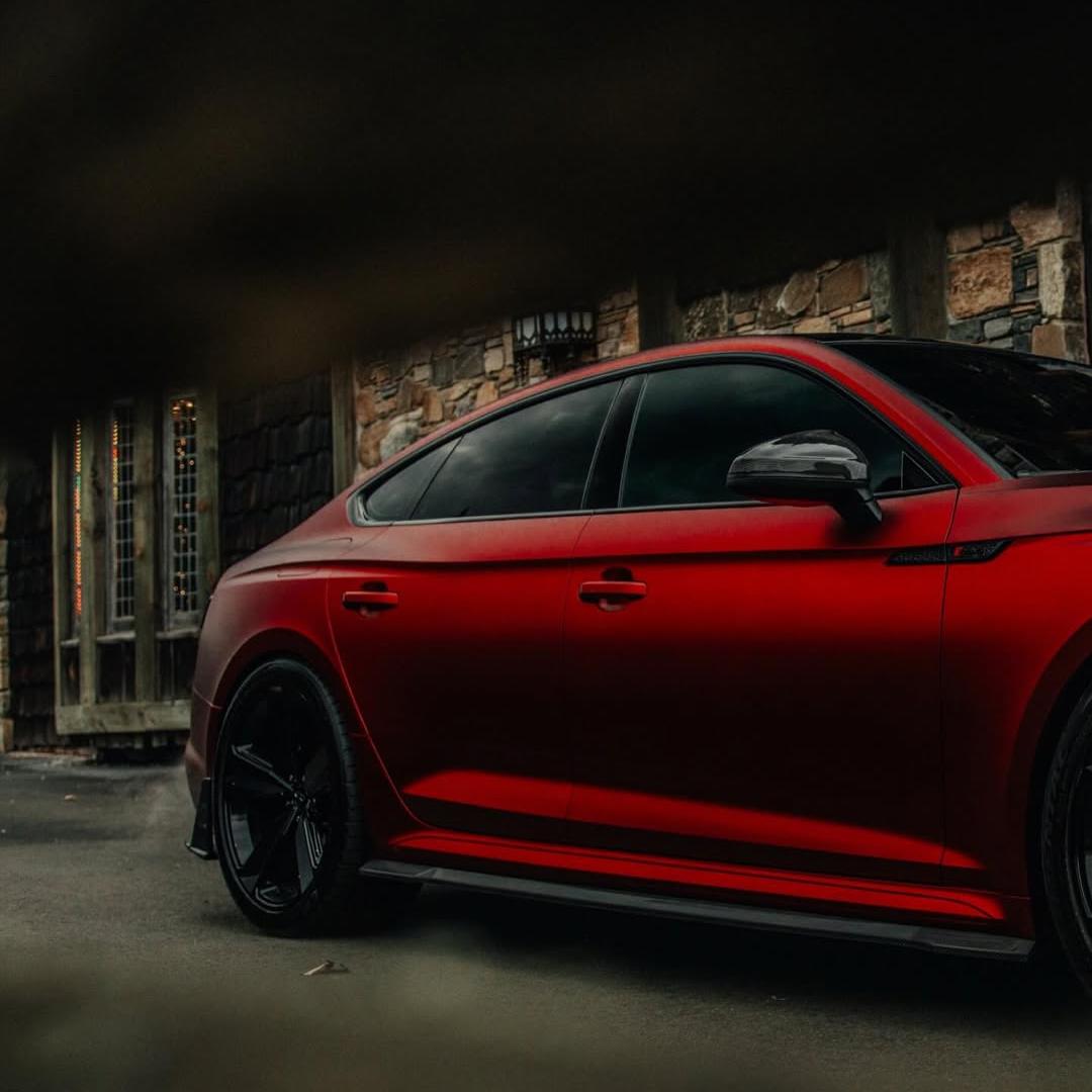 Satin Chrome Metallic Romanee Red Vinyl Wrap | Romania Red Wrap PET