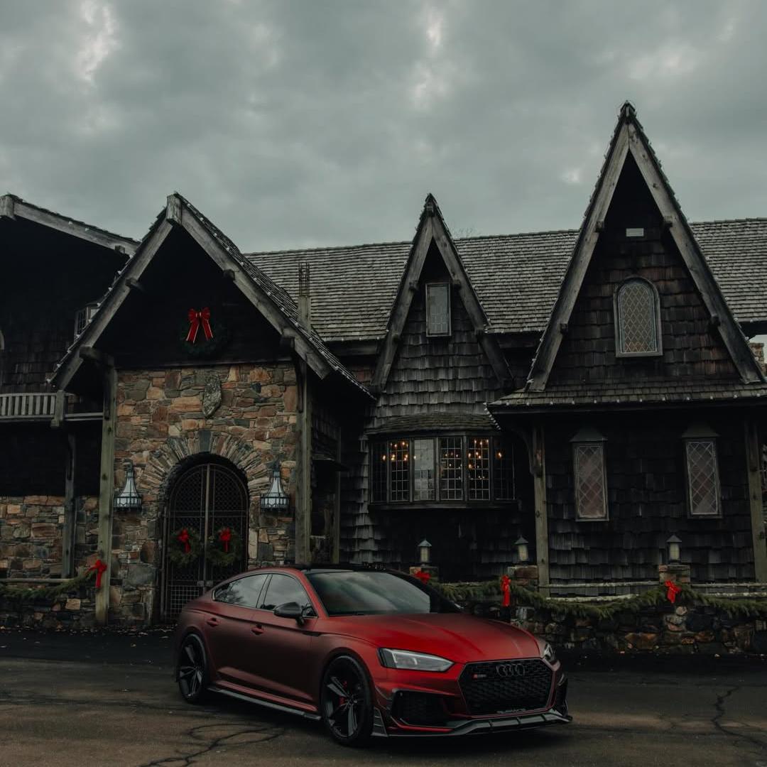 Satin Chrome Metallic Romanee Red Vinyl Wrap | Romania Red Wrap PET