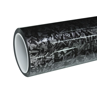 TPU Gloss Silver Forged Carbon Fiber Color PPF Paint Protection Film  01