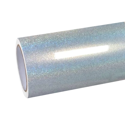 Gloss Metallic Rainbow Laser Ice Blue Car Vinyl Wrap PET 01