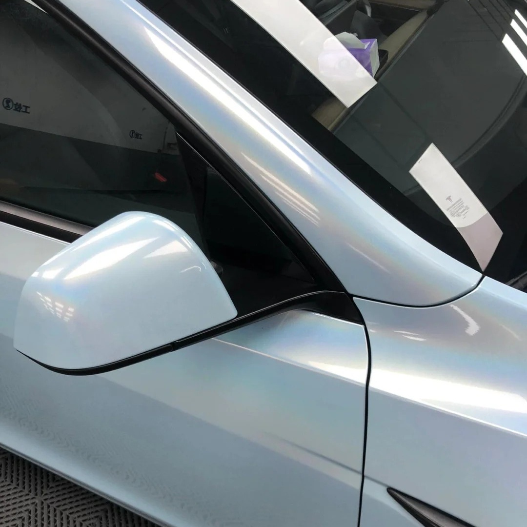 Gloss Metallic Rainbow Laser Ice Blue Car Wrap