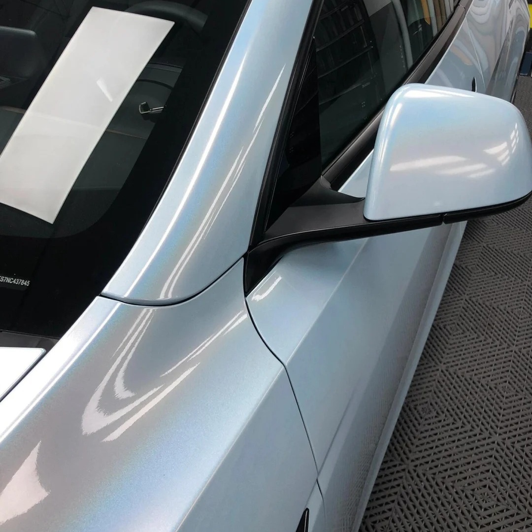 Gloss Metallic Rainbow Laser Ice Blue Car Wrap