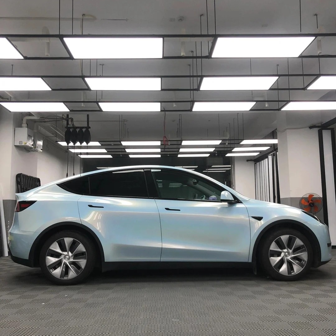 Gloss Metallic Rainbow Laser Ice Blue Car Wrap